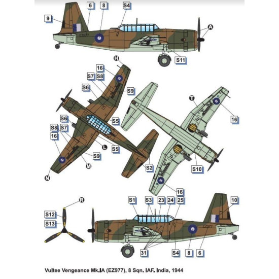 Dora Wings 72038 1/72 Vultee Vengeance Mk.i Plastic Model Kit