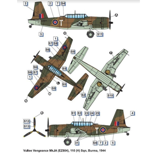 Dora Wings 72038 1/72 Vultee Vengeance Mk.i Plastic Model Kit