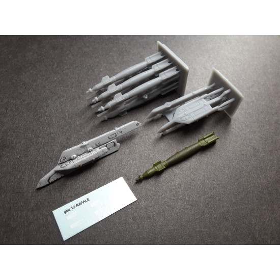 Rise144 Models Rm002 1/144 Rafale Bomb Rack With Gbu 12 Bombs 6x Bombs For Revell