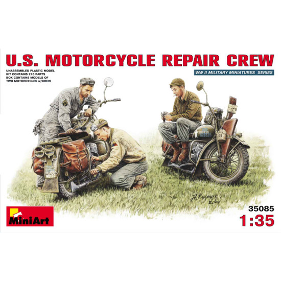 U.S. Motorcycle repair crew 1/35 Miniart 35101