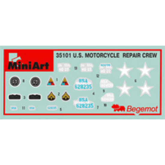 U.S. Motorcycle repair crew 1/35 Miniart 35101