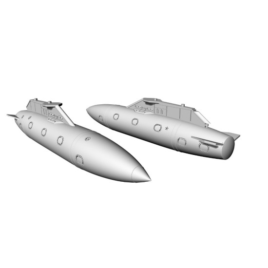 Rise144 Models Rm043 1/144 F-16 600 Galons Fuel Tank 2x For Revell