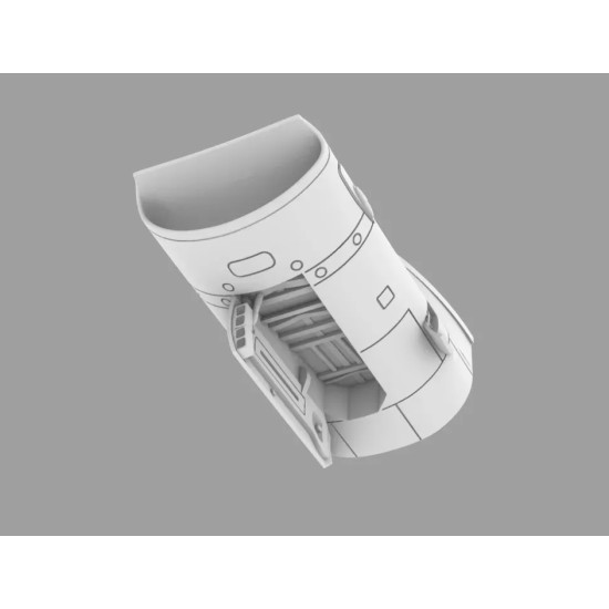 Rise144 Models Rm053 1/144 F-16 Intake Late Shark Version For Revell Kit