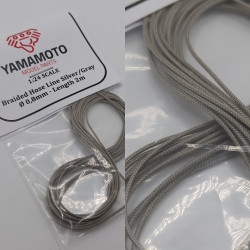 Yamamoto Ymptun66 1/24 Braided Hose Line Silver/Gray 0,8mm 2m Upgrade