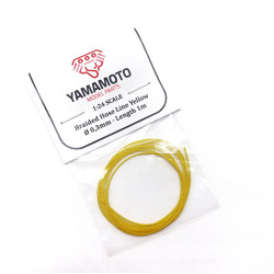 Yamamoto Ymptun89 1/24 Braided Hose Line Yellow 0,3mm 1m Upgrade Kit