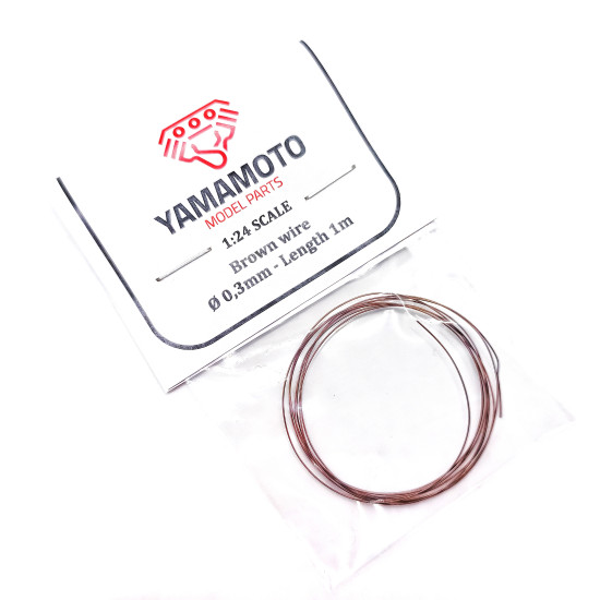 Yamamoto Ymptun91 1/24 Brown Wire 0,3mm 1m Upgrade Kit