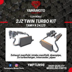 Yamamoto Ymptun98 1/24 Twin Turbo Kit 2jz Toyota Supra Tamiya 24123 Upgrade Kit