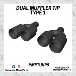 Yamamoto Ymptun99 1/24 Dual Muffler Tip Type 1 Upgrade Kit Resin Kit