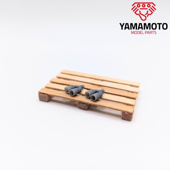 Yamamoto Ymptun100 1/24 Dual Muffler Tip Type 2