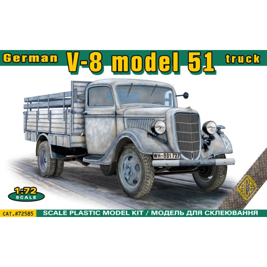 Ace 72585 1/72 German V 8 Model 51 Truck Plastic Model Kit