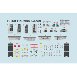 Print Scale 3d48-012 1/48 Instrumental Panel F 16d Fighting Falcon