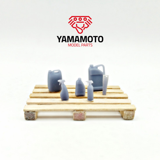 Yamamoto Ympgar15 1/24 Garage Set 2 Workshop Chemicals Resin Kit