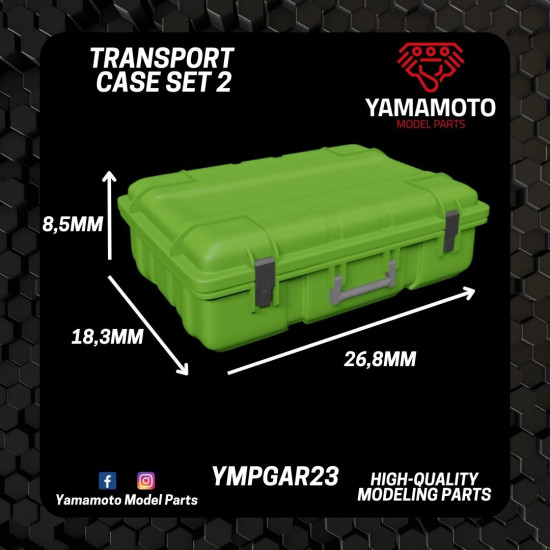 Yamamoto Ympgar23 1/24 Transport Case Set 2 Type B Resin Kit