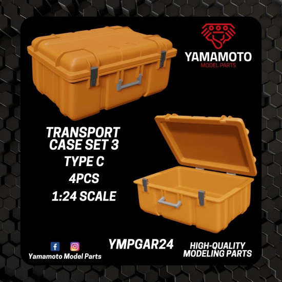 Yamamoto Ympgar24 1/24 Transport Case Set 3 Type C Resin Kit