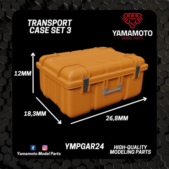 Yamamoto Ympgar24 1/24 Transport Case Set 3 Type C Resin Kit