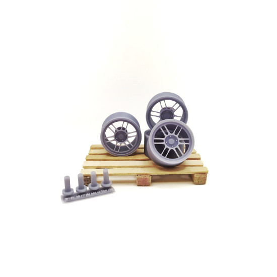 Yamamoto Ymprim2 1/24 Resin Wheels Enkei Rpf1 And Adapters