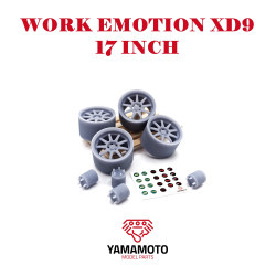 Yamamoto Ymprim4 1/24 Resin Wheels Work Emotion Xd9 17inch, Adapters, Decals