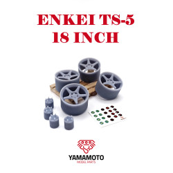 Yamamoto Ymprim7 1/24 Resin Wheels Enkei Ts-5 18inch Adapters, Decals