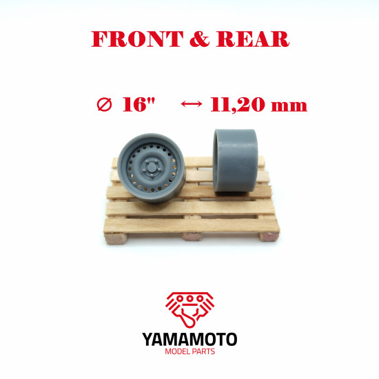 Yamamoto Ymprim11 1/24 Resin Wheels Wide Steelies 16inch Adapters
