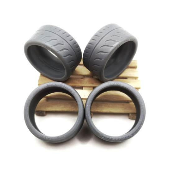 Yamamoto Ymprim19 1/24 Resin Wheels Semi Slick Tyres Type 1 For Our 18inch Rims