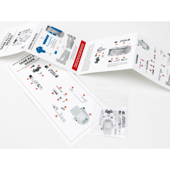 Red Fox Qs-48090 1/48 3d Instrument Panel For Saab Aj-37 Viggen Updated Full Interior Special Hobby