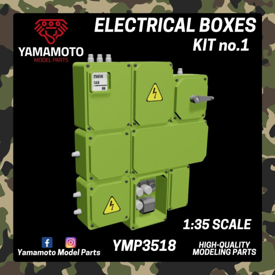 Yamamoto Ymp3518 1/35 Electrical Boxes Kit Nomber 1