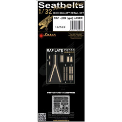 Hgw 132503 1/32 Seatbelts For Raf Qs Late Accessoreis For Aircraft