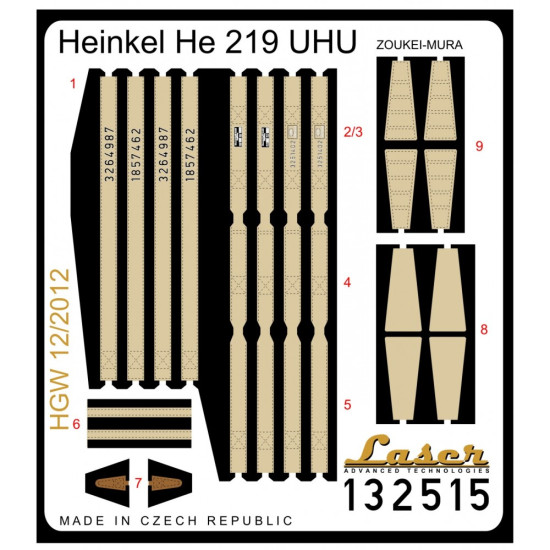 Hgw 132515 1/32 Seatbelts For Heinkel He 219 Uhu Accessoreis For Aircraft