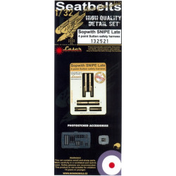 Hgw 132521 1/32 Seatbelts For Sopwith Snipe Late Accessoreis For Aircraft