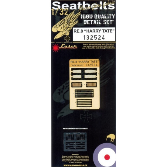 Hgw 132524 1/32 Seatbelts For Re.8 Harry Tate Accessories For Aircraft Hgw 132524 1/32 Seatbelts For Re.8 Harry Tate Accessories For Aircraft
