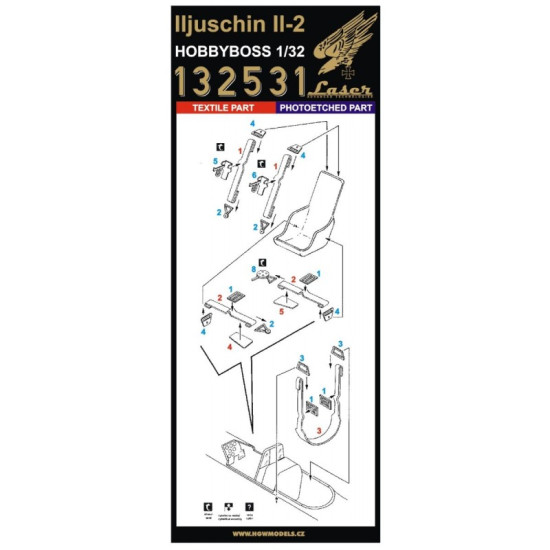 Hgw 132531 1/32 Seatbelts For Iljuschin Il-2 Seatbelts For Hobbyboss Accessories