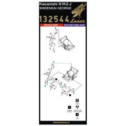 Hgw 132544 1/32 Seatbelts For N1k2-j Shiden Kai George Accessories Kit