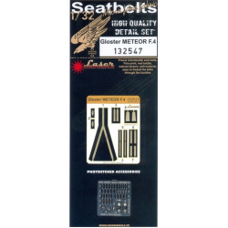 Hgw 132547 1/32 Seatbelts For Gloster Meteor F.4 For Hk Models Accessories Kit