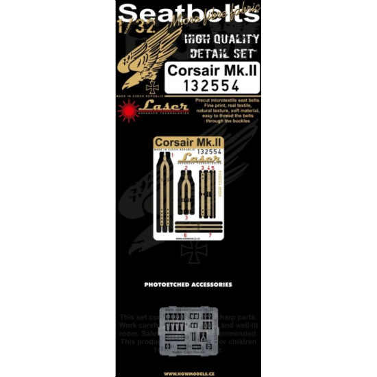 Hgw 132554 1/32 Seatbelts For Corsair Mk.ii Accessories For Aircraft