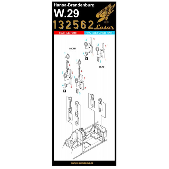 Hgw 132562 1/32 Seatbelts For Hansa-brandenburg W.29 Accessories For Aircraft