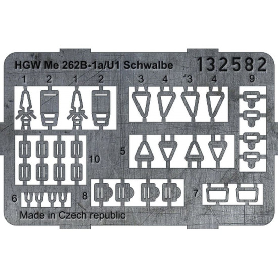 HGW 1/32 Me 262B Schwalbe seatbelts for Revell or Trumpeter kits - 132582