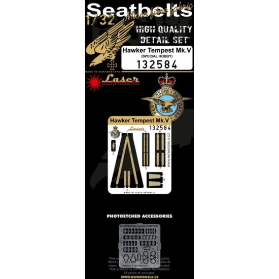 Hgw 132584 1/32 Seatbelts For Hawker Tempest Mk.v From Special Hobby Accessories