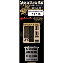 Hgw 132610 1/32 Seatbelts For Focke Wulf Fw190a-8 Accessories For Aircraft