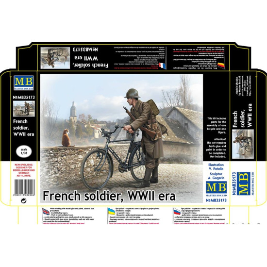 Master Box 35173 1/35 French Soldier. Wwii Era Figures Model Kit