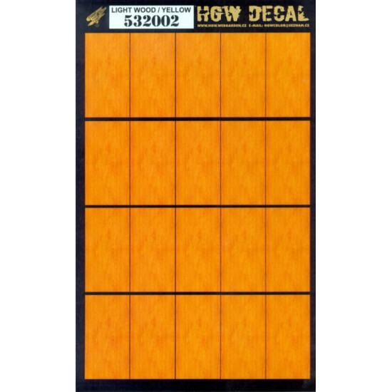 Hgw 532002 1/32 Decal Yellow Light Wood Transparent