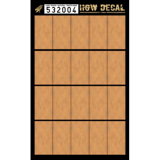 Hgw 532004 1/32 Decal Natural Light Wood Base White Transparent