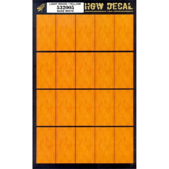Hgw 532005 1/32 Decal Yellow Light Wood Base White Transparent