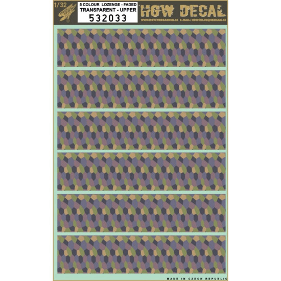 Hgw 532033 1/32 Decal 5 Colour Lozenge Transparent Accessories Kit
