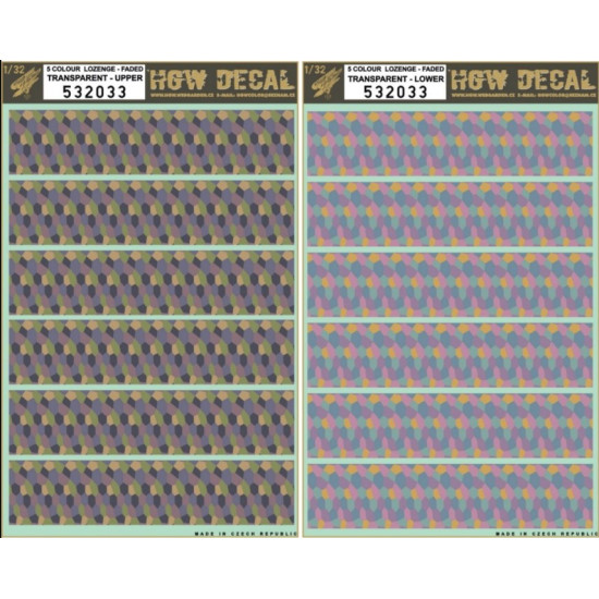 Hgw 532033 1/32 Decal 5 Colour Lozenge Transparent Accessories Kit
