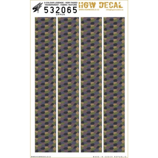Hgw 532065 1/32 Decal 5 Colour Lozenge Lower Transparent