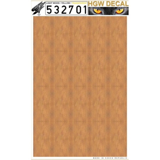 Hgw 532701 1/32 Decal Yellow Light Wood Transparent For Aircraft