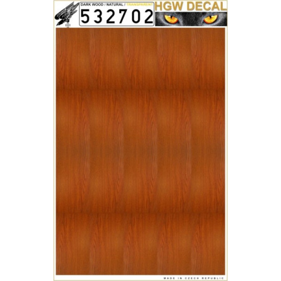 Hgw 532702 1/32 Decal Natural Dark Wood Transparent For Aircraft