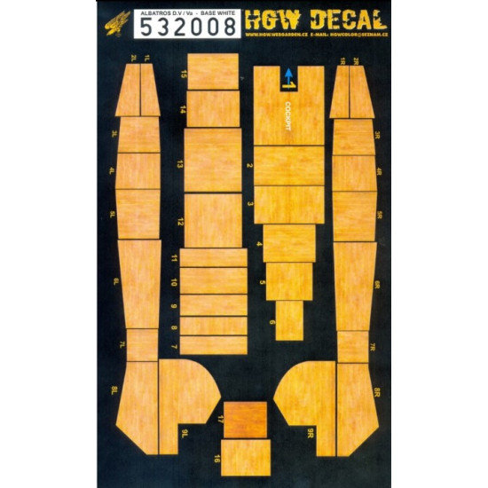 Hgw 532008 1/32 Decal For Albatros D.v And D.va Base White For Wingnut Wings