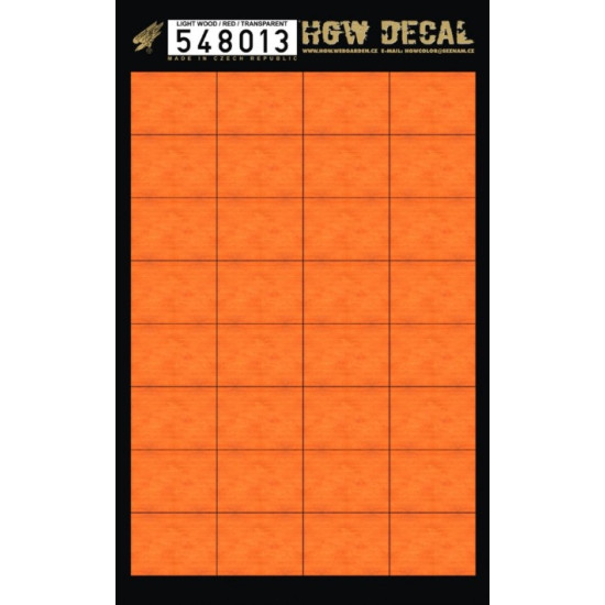 Hgw 548013 1/48 Decal Red Light Wood Transparent For Aircraft