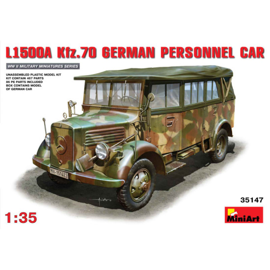L1500A (Kfz.70) German personnel car 1/35 Miniart 35147